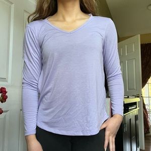 Purple Active Open Back Shirt